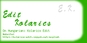 edit kolarics business card